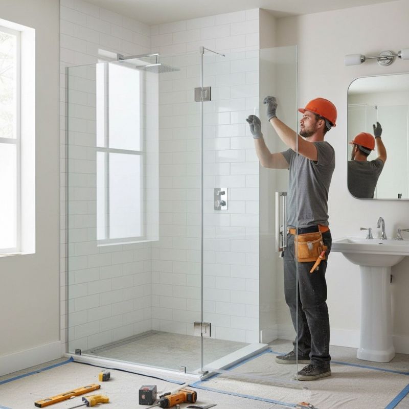 Glass Shower Door Installation in Alpharetta, GA